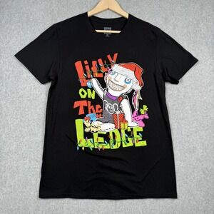 WWE Lilly on the Ledge T Shirt Mens Medium Black Wrestling Alexa Bliss Christmas